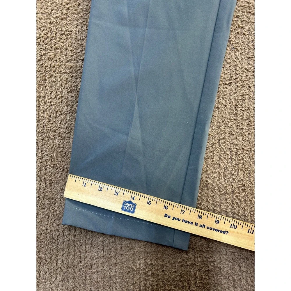 Greg Norman Shark Mens Golf Pants 35x32 Gray Blue Performance Stretch Flat Front